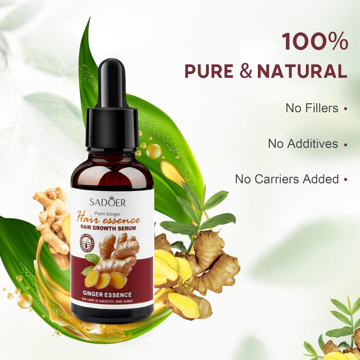 Huile essentielle de gingembre pour cheveux