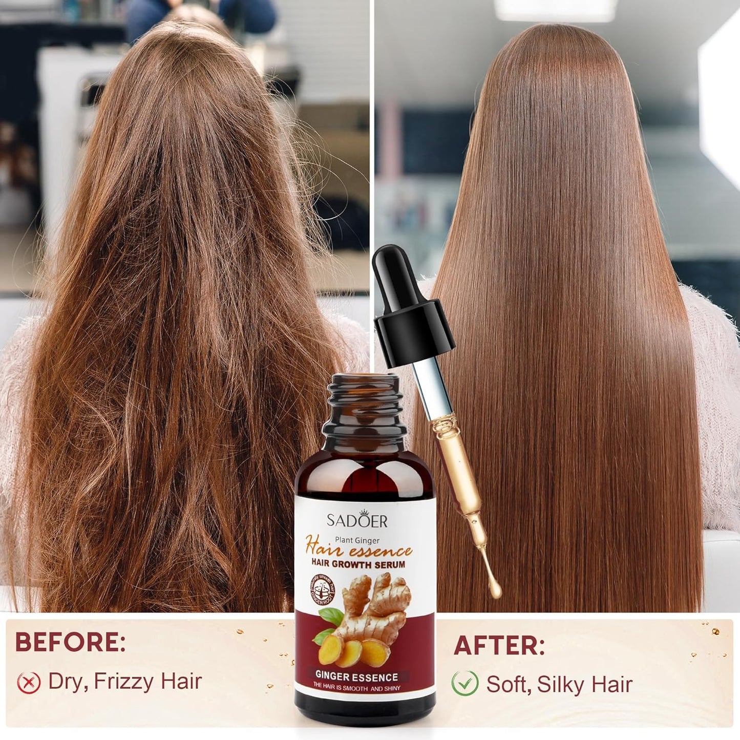 Huile essentielle de gingembre pour cheveux